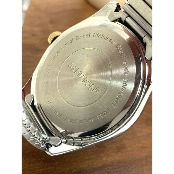 Armitron Men's Watch 20/4591TT Black Dial Quartz Two Tone Stainless Steel 39mm - Picture 6 of 14